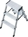 Produktbild: Krause 120328 Monto Stufen-Doppelleiter Dopplo, Aluminium, 2x3 Stufen