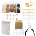 Produktbild: Allazone Earring Making Kit Schmuck Basteln Zubehör, Ohrringe Basteln Zubehör mit Ohrringhaken, Sprungringen, Zangen, Pinzetten, Sprungringöffner für Schmuckherstellungsbedarf