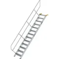 Produktbild: Günzburger Steigtechnik - Treppe 45° Stufenbreite 600 Mm 13 Stufen Aluminium Geriffelt - 600253