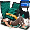 Produktbild: Explore Motion® Original Akupressurmatte 6in1 Premium-Set aus Naturfasern - Rücken- & Nackenmassage gegen Stress & Verspannungen | Mit Kissen & Massageball | Spüre den Unterschied