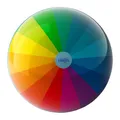 Produktbild: HABA Kinderball Regenbogen – 14 cm, mit Ventil, robuster Kunststoff, Spielball mit Regenbogenfarben, für drinnen & draußen, ab 2 Jahren – 2012749001