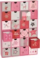 Produktbild: BRUBAKER befüllbarer Adventskalender DIY Weihnachtskalender zum Befüllen für Frauen & Mädchen - Rosa Pink (1-tlg), Weihnachtszauber Kalender mit 24 Türchen - 39 cm