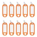 Produktbild: Wedo 262101806 Schlüsselanhänger Kunststoff (mit Ring, auswechselbare Etiketten) 10 Stück, orange, 17 x 10 x 1 cm