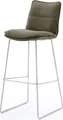 Produktbild: Barhocker Tresenhocker HAMPTON Barstuhl mit Griff Chenille Optik olive