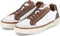 Produktbild: Bullboxer Herren Low Sneaker Weiß Braun Glattleder Größe: 45