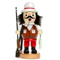 Produktbild: Sikora Räuchermännchen aus Holz Verschiedene Motive Räucherfigur Deko Weihnachtsfigur - RM-B, Farbe/Modell:B09 weiß/braun - Angler, Höhe in cm:Höhe ca. 16 cm