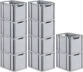 Produktbild: SparSet 10x Eurobox NextGen Economy | Griffe offen |HxBxT 32x30x40cm | 30 Liter | Eurobehälter, Transportbox, Transportbehälter, Stapelbehälter