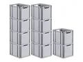 Produktbild: PROREGAL SuperSparSet 10x Eurobox NextGen Economy | Griffe offen |HxBxT 32x30x40cm | 30 Liter | Eurobehälter, Transportbox, Transportbehälter, Stapelbehälter