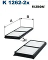 Produktbild: FILTRON K1262-2X Filter für Innenraumluft Innenraumfilter Filter für Mazda