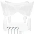 Produktbild: Tectake Moskitonetz  Für Einzel  und Doppelbetten 4 Überlappende Öffnungen  220 x 200 x 210 cm Weiß