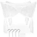 Produktbild: tectake® Moskitonetz Bett Mückenvorhang, Einzel- und Doppelbett, 220 x 220 x 210 cm, Mückenschutz Camping, Moskitoschutz, Himmelbett Vorhänge mit Halterung und Bändern, Insektennetz Baldachin