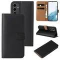Produktbild: LBH Handyhülle für Samsung Galaxy S24 FE mit Karten- und Geldfach Smartphone Hülle mit Standfunktion Flip Case Wallet Schutzhülle Magnetverschluss Schwarz
