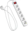 Produktbild: Hama Mehrfachsteckdose, 6-fach, Steckerleiste mit Schalter, 3 m Kabel Steckdosenleiste 6-fach (Kabellänge 3 m)