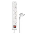 Produktbild: Hama Steckdosenleiste 6-Fach (Mehrfachsteckdose mit 3m Kabel, inkl. Kippschalter, erhöhter Berührungsschutz, Steckplätze um 45 Grad gedreht, Steckerleiste GS geprüft, max. 3500 W) weiß