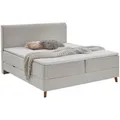 Produktbild: Boxxx Boxspringbett, Beige, Textil, Esche, massiv, H3, Höhe ca. 15 cm, 160x200 cm, Reach, Bettkasten, gepolstertes Kopfteil, Topper durchgehend, in verschiedenen Größen erhältlich, Schlafzimmer, Betten, Doppelbetten