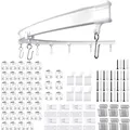 Produktbild: flexible vorhangschiene 5 meter gebogen schiene für badezimmer büro hotel rau...