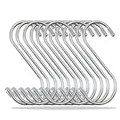 Produktbild: HRBKLTD S Haken 20 Stück, 11 cm – Stabiler & Rostfreier Edelstahl – Schwerlast Fleischerhaken mit einer Tragkraft von bis zu 25 KG - Geeignet für Küche, Garten, Schlafzimmer und Büro