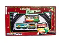 Produktbild: Deko Weihnachtszug 9-teilig - Mini Zug zu Weihnachten Eisenbahn mit Lokomotive, 3 Waggons und 5 Schienen - Gesamtgröße ca. 59x27 cm