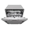 Produktbild: LG QuadWash DB365TXS Einbau-Spülmaschine, komplett versenkbar, Serie 3, Klasse B, 14 Stellen, 4 Sprüharme, Dampf, Sliding Scharniere, automatisches Öffnen, 3. Korb, WLAN, Stahl