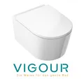 Produktbild: VIGOUR WHITE Hänge Wand WC PowerFlush Tiefspül-WC spülrandlos inkl. SoftClose TakeOff WC-Sitz, weiß
