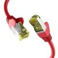 Produktbild: EFB-Elektronik - CAT. 6a Netzwerkkabel bis zu 10 Gbit - 1,5 m LAN Kabel Ethernet Kabel Patchkabel mit Klinken-/Knickschutz - RJ45 Anschluss, S/FTP PIMF Schirmung - Rot