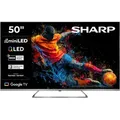 Produktbild: Sharp 4T-C50JPx QLED Mini LED-Fernseher (126 cm/50 Zoll, 4K Ultra HD, Smart-TV, Google TV) grau