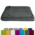 Produktbild: KiGATEX Frottee-Decke aus 100% Baumwolle - Sommer-Decke, Tagesdecke, Bettdecke, Strandtuch - Waschbar - Öko-Tex Zertifiziert - 150x200 cm - Anthrazit