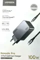 Produktbild: UGREEN Nexode Pro 100W 3-Port GaN Ladegerät mit USB-C Kabel Universal Grau NEU #