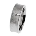Produktbild: Ernstes Design Ring R750 Edelstahl mattiert Brillant 0.02 ct.