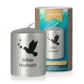 Produktbild: Goodtimes Stumpenkerze Silberhochzeit Silber