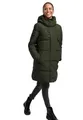 Produktbild: MARIKOO Damen Winterjacke (XS-6XL) - Wasserabweisend, teils mit Fleece, hochstehender Kragen, Steppjacke mit Kapuze, Warme Jacke Frauen - N008 (L, DOlive)