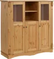 Produktbild: OTTO home Highboard Teresa (Maße (B/T/H): 119/40/120 cm), Vitrine, Türen mit Glaseinsätzen, aus massiver Kiefer, FSC®