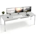 Produktbild: VERSEE Schreibtisch 200 x 100 cm Lichtgrau, stufenlos manuell höhenverstellbar 75,5–90 cm, bis 200 kg belastbar, SYSTEM8X, Made in Germany