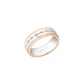 Produktbild: Amor Ring Edelstahl Damen Ringe, mit Zirkonia synth., Bicolor, Kommt in Schmuck Geschenk Box,