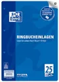 Produktbild: Oxford Ringbucheinlagen A4 liniert mit breitem, weißem Rand rechts, Lineatur 25, 50 Blatt
