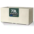 Produktbild: Kreher® XL Pflanzkasten „Millennium“ 78x39x39 cm – 73L Volumen – Creme Weiß – Wetterfester Pflanzkasten für Garten, Balkon & Terrasse - Weiß
