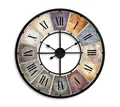 Produktbild: K&L Wall Art Wanduhr Große XXL Vintage Metalluhr Wohnzimmer Uhr XL Retro Küchenuhr