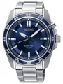 Produktbild: Seiko Herrenuhr Kinetic Silberfarben/Blau mit Edelstahlband 42 MM Datum 10 ATM S