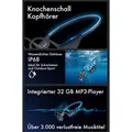 Produktbild: auvisio Wasserdichte Knochenschall-Kopfhörer, BT 5.3, 32 GB MP3-Player, IP68