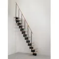 Produktbild: Minka Mittelholmtreppe Quatro 38 - 298cm Geschosshöhe Buche Schwarz