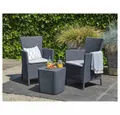 Produktbild: Allibert Balkonset Iowa, (Set, 3-tlg., 2 x Sessel, 1 x Tisch mit Boxfunktion, OTTOs Choice), inklusive Sitzkissen