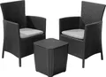 Produktbild: Allibert Iowa 223929 Gartenmöbel-Set Kunststoff, Polyester Graphit, Grau