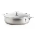 Produktbild: KitchenAid Stainless Steel Schmorpfanne (28cm/4,3l), PFAS-freie keramische Antihaftbeschichtung, beschichtet, Induktionsgeeignet, backofengeeignet, spülmaschinenfest, Silber