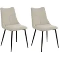 Produktbild: Mid.you Stuhl-Set, Schwarz, Taupe, Metall, Textil, konisch, Rundrohr, 59x88x47 cm, Esszimmer, Stühle, Esszimmerstühle, Vierfußstühle