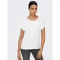 Produktbild: ONLY T-Shirt ONLMOSTER – T-Shirt mit melierter Optik und elastischem Material meliert, casual, lässig geschnitten, Viskosemischung, Rundhals weiß S (36)
