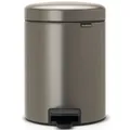 Produktbild: Kosmetikeimer Brabantia newIcon Tretmülleimer 5 L platin mit Inneneimer aus Kunststoff, tolles Design 55112683