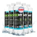 Produktbild: BiOHY Klarspüler (6 x 1 Liter) | Bio Geschirrspülmittel | ideal für alle Spülmaschinen | EXTRA STARKER Fettlöser für Gastronomie & Haushalt | frischer Glanz auf Glas & Geschirr
