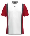Produktbild: Head Tennis-Tshirt Club 25 Tech (100% Polyester, atmungsaktiv) 2025 weiss/rot Jungen, Größe: 128