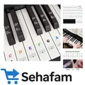 Produktbild: Bunte Klavier Keyboard Aufkleber für 37/49/54/61/88 Tasten – Ideal für Anfänger