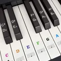 Produktbild: Klavier Keyboard Aufkleber für 37/49/54/61/88 Weiße und Schwarze Tasten Bunt ...